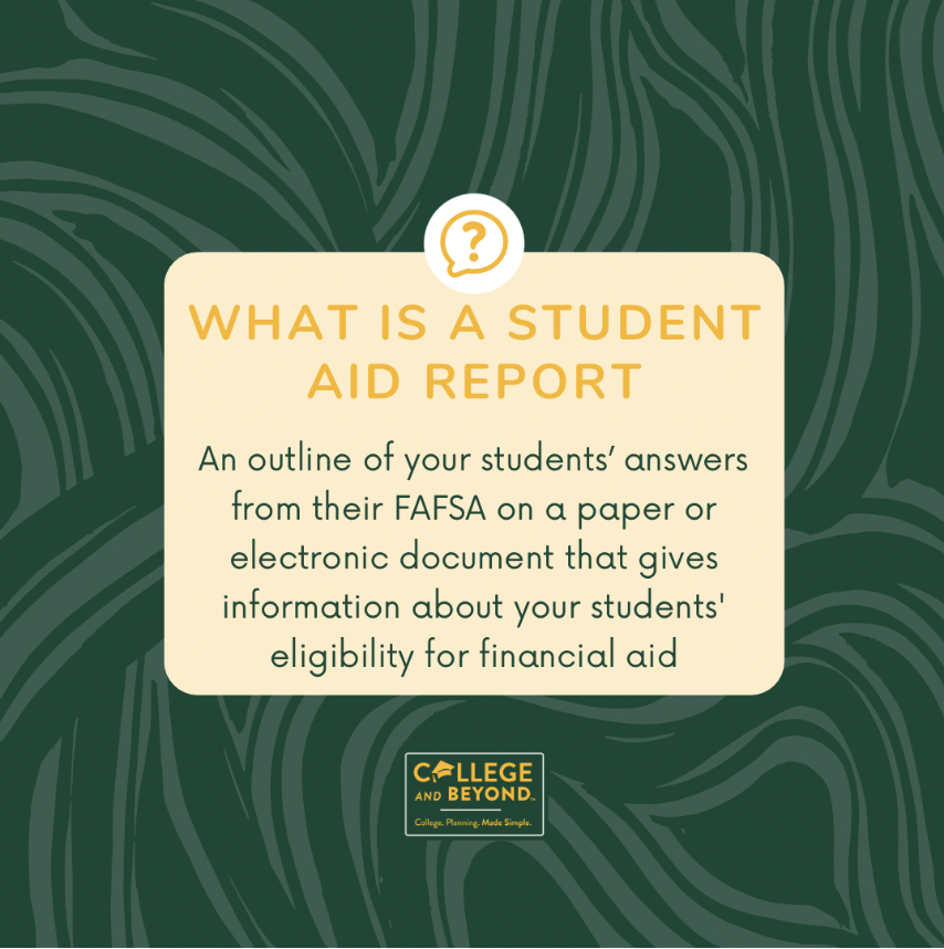 What is a Student Aid Report (SAR)?