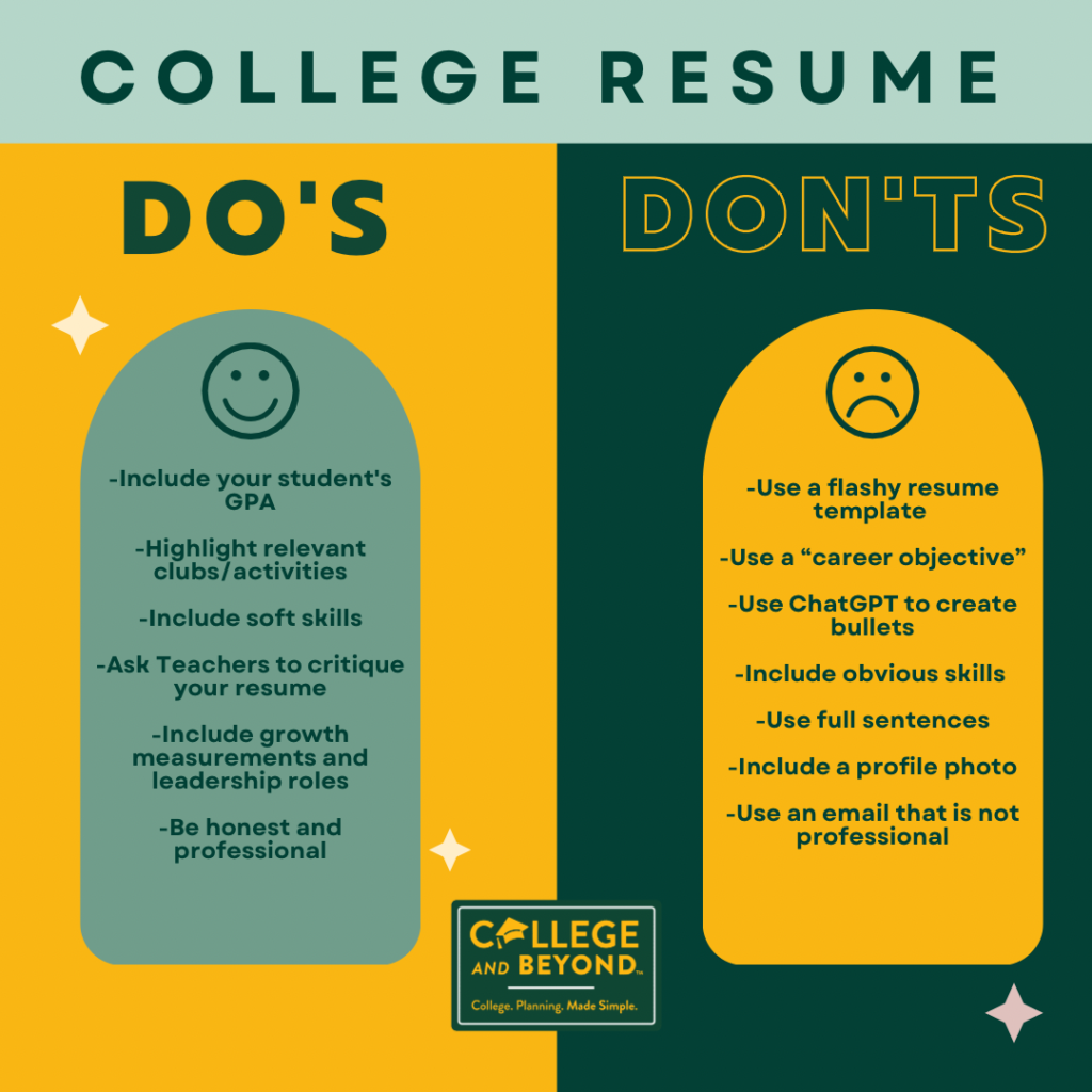College Resume Do's & Don'ts